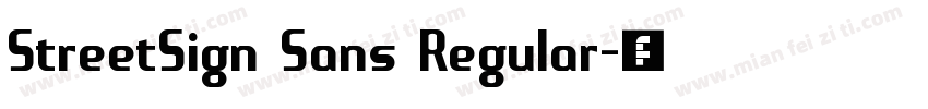 StreetSign Sans Regular字体转换